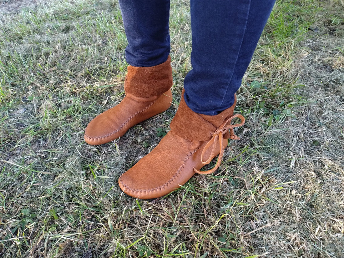 bottes sur-mesure faites avec du cuir nubuck