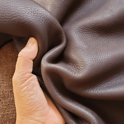 cuir pleine fleur aniline rouge