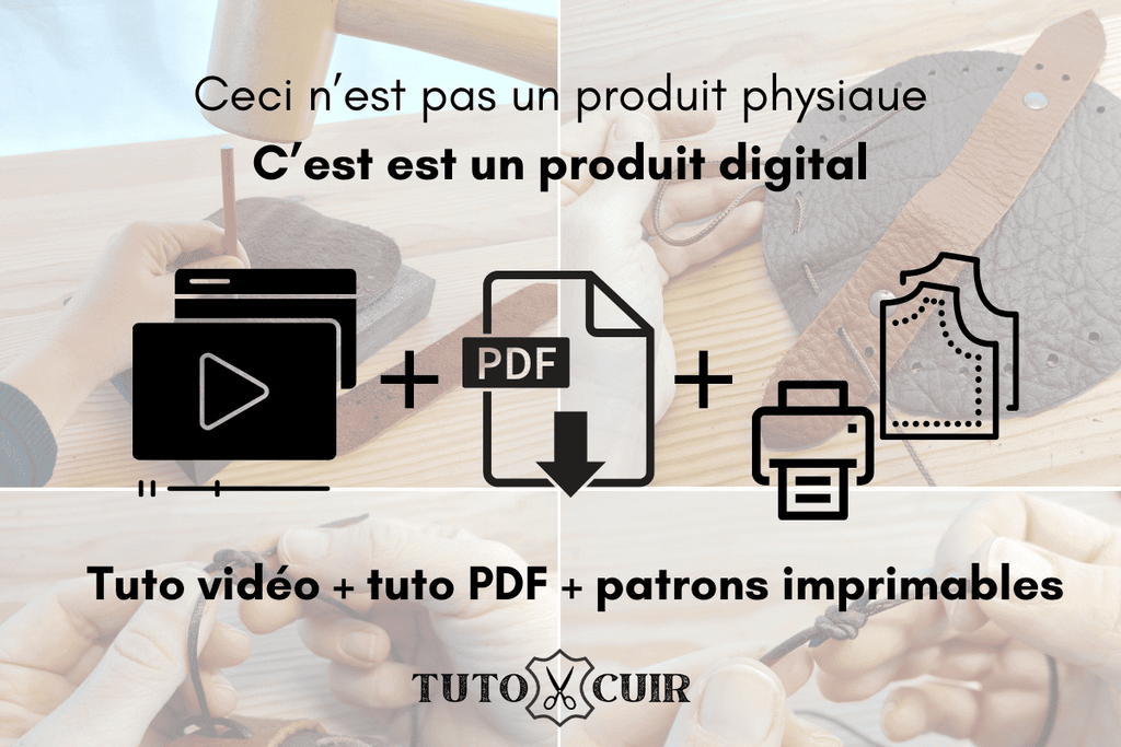 Tuto video et patrons bourse en cuir