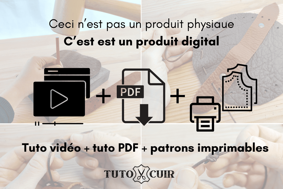 Tuto video et patrons bourse en cuir
