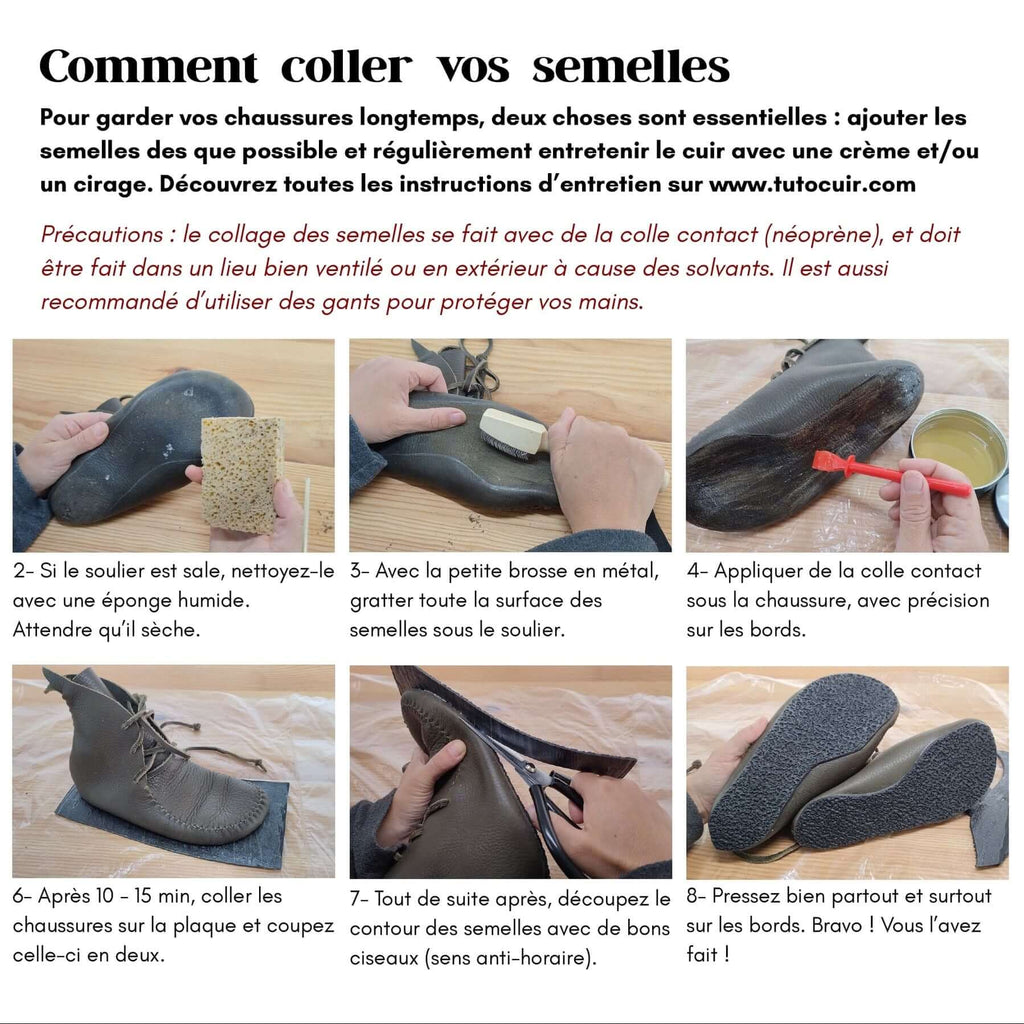 tuto collage semelle