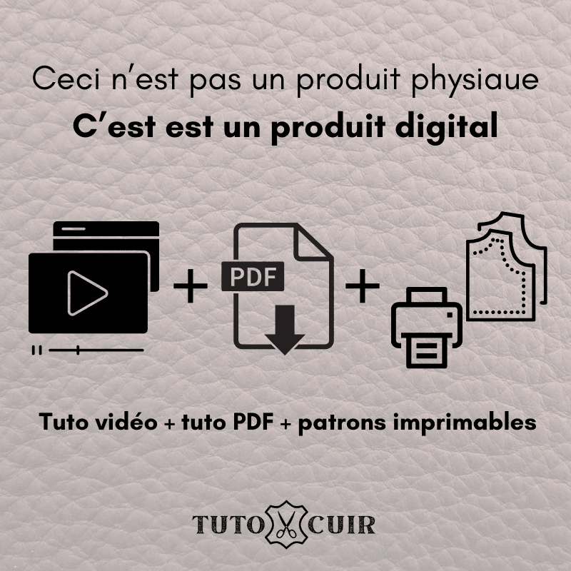 Tuto étuis en cuir rond pour boîte - Tuto vidéo, tuto PDF et patrons imprimables pour projet de cuir.