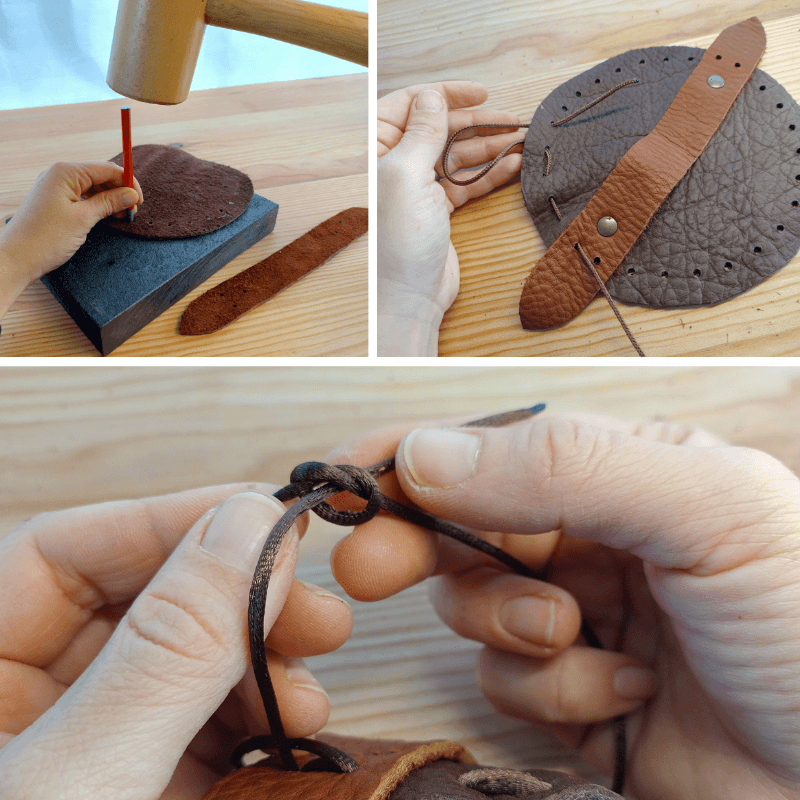 tutoriel - comment faire une bourse en cuir